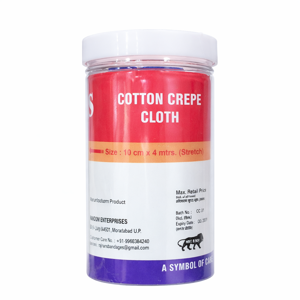 Cotton Crepe Cloth 10cm × 4mtrs (Stretch)