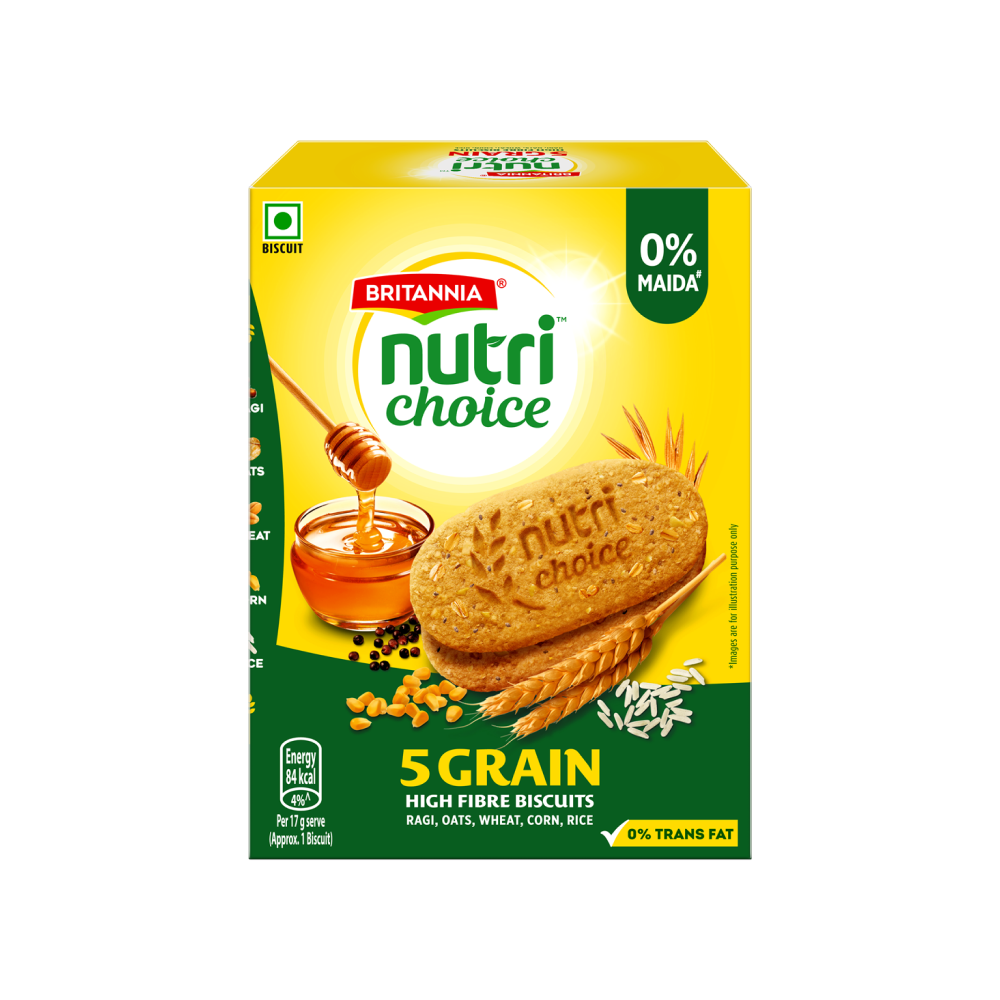 Britannia Nutri Choice 5 Grain Digestive Biscuits - 200g