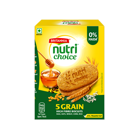 Britannia Nutri Choice 5 Grain Digestive Biscuits - 200g