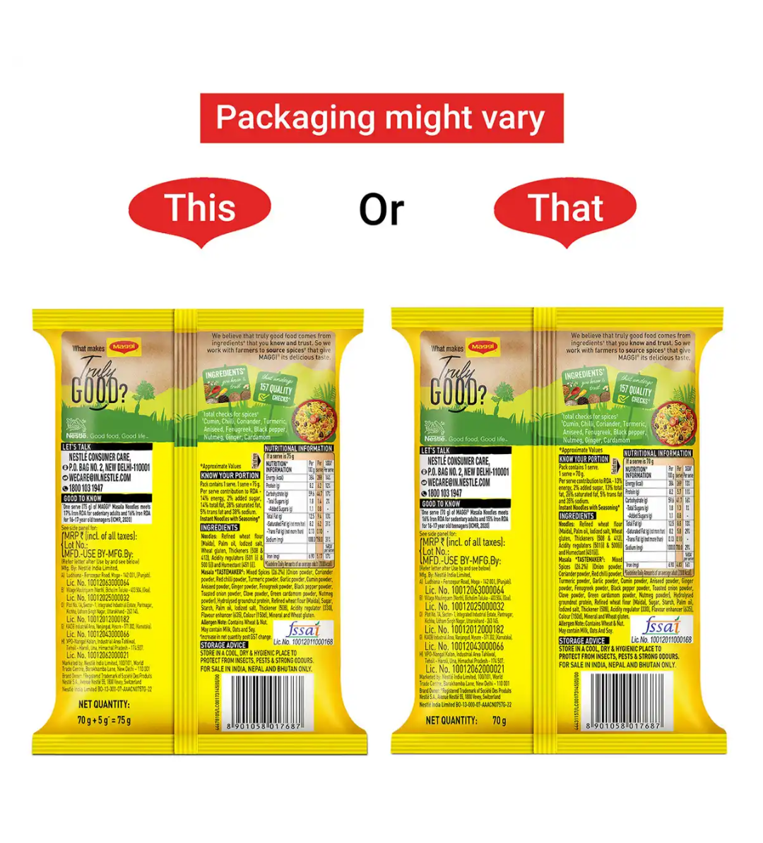 Maggi Masala 2 Minutes Instant Noodles Made With Quality Spices: 75gm