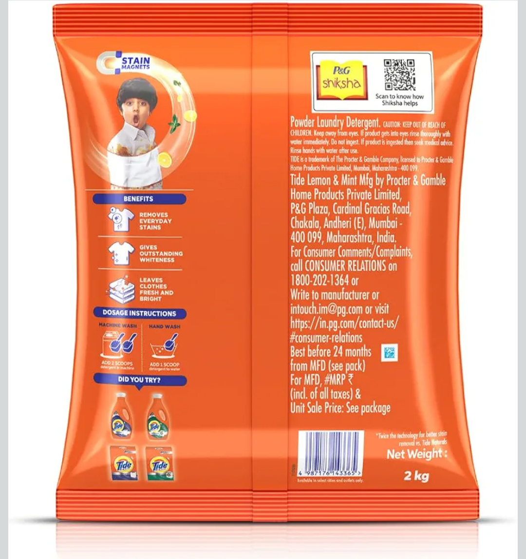 Tide Plus Double Power Detergent Washing Powder - 2.2 kg