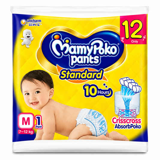 MamyPoko Pants All Night Absorb Baby Diaper Size (M) - 1 Pcs