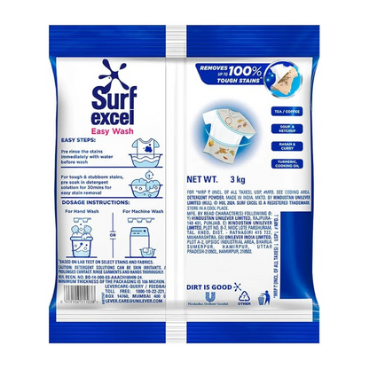 Surf Excel Easy Wash Detergent Powder - 3 kg