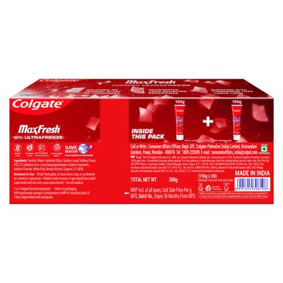 Colgate MaxFresh Spicy Fresh Gel Toothpaste 300g(2×150g )