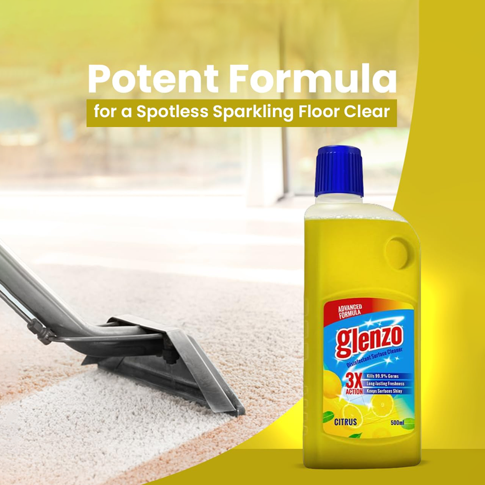 Glenzo Disinfectant Floor & Surface Cleaner - 500ml