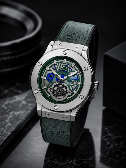 HUBLOT
Classic Fusion Chronograph Green Leather belt