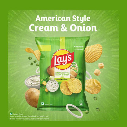 Lays American Style Cream & Onion Flavour - 52.9g