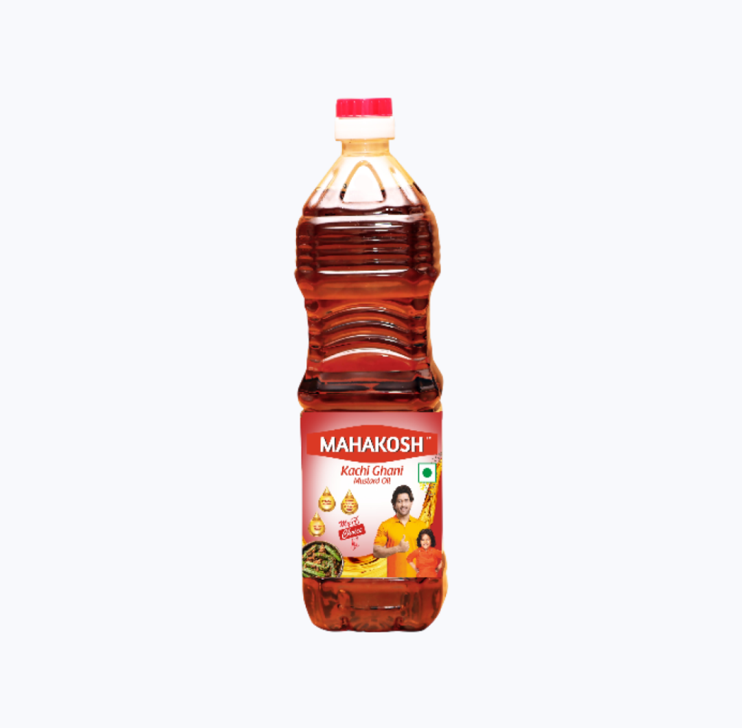 Mahakosh Kachi Ghani Mustard Oil (सरसों का तेल)- 1 Ltr