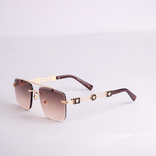 VERSACE Gold Rimless Sunglasses