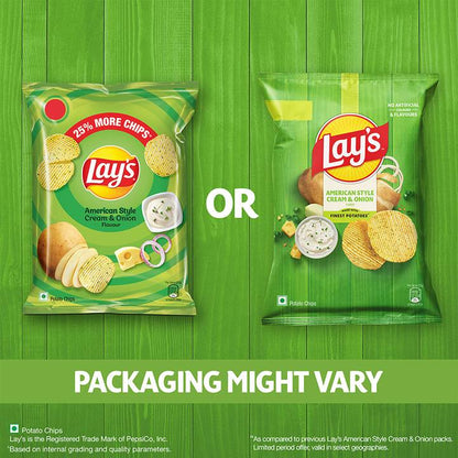 Lays American Style Cream & Onion Flavour - 52.9g