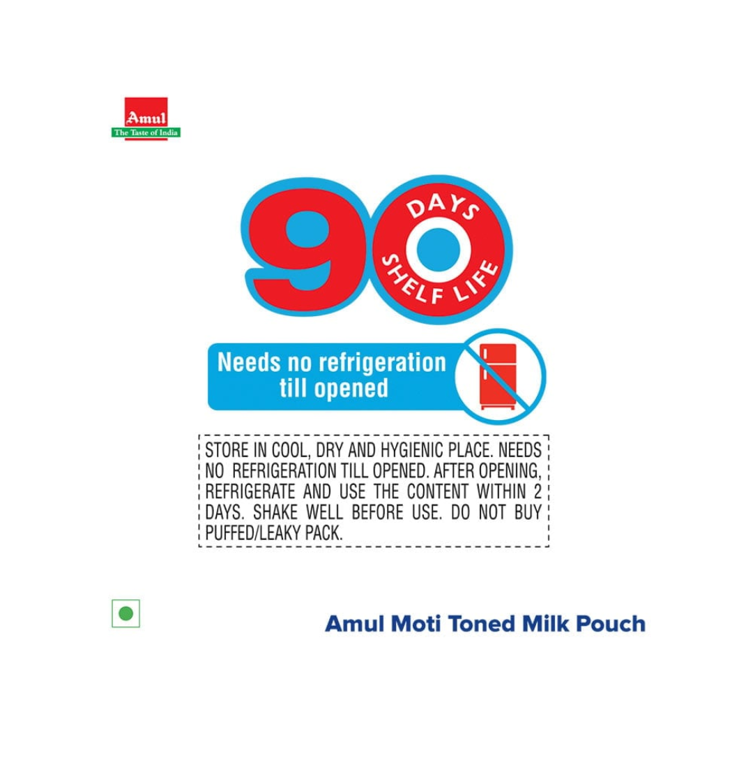 Amul Moti Toned Milk - 450ml