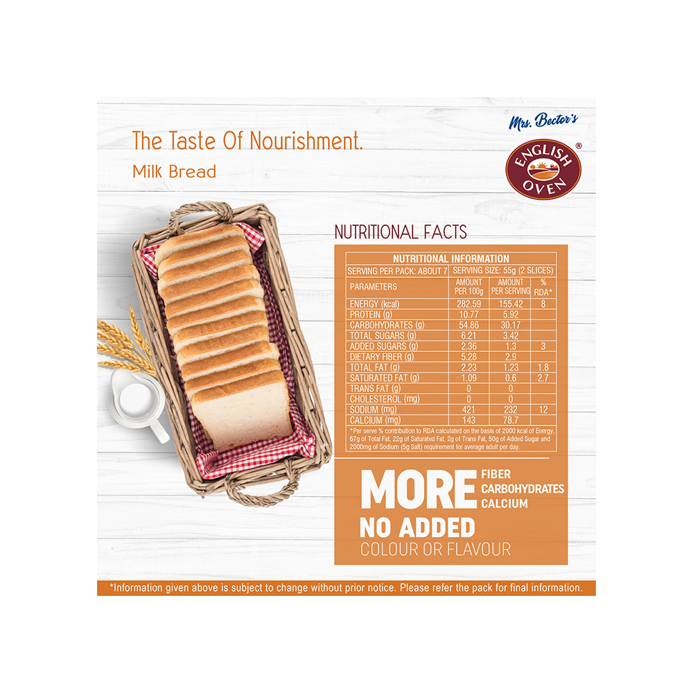 English Oven Milk Bread - 400g