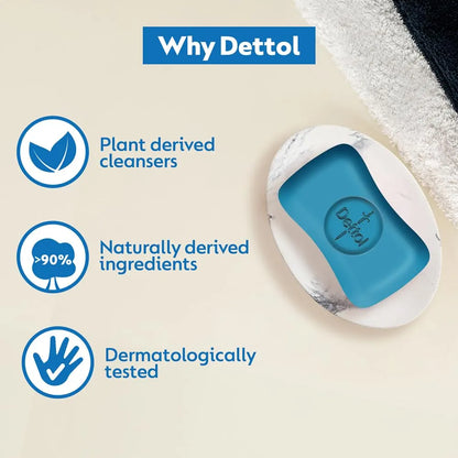 Dettol Icy Cool Bathing Soap Bar - (100g × 5)