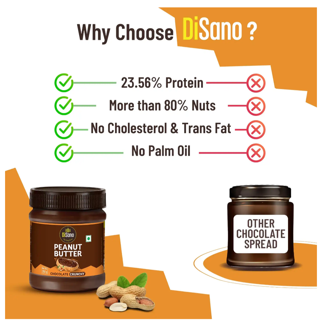 Disano Chocolate Peanut Butter Crunchy - 350g