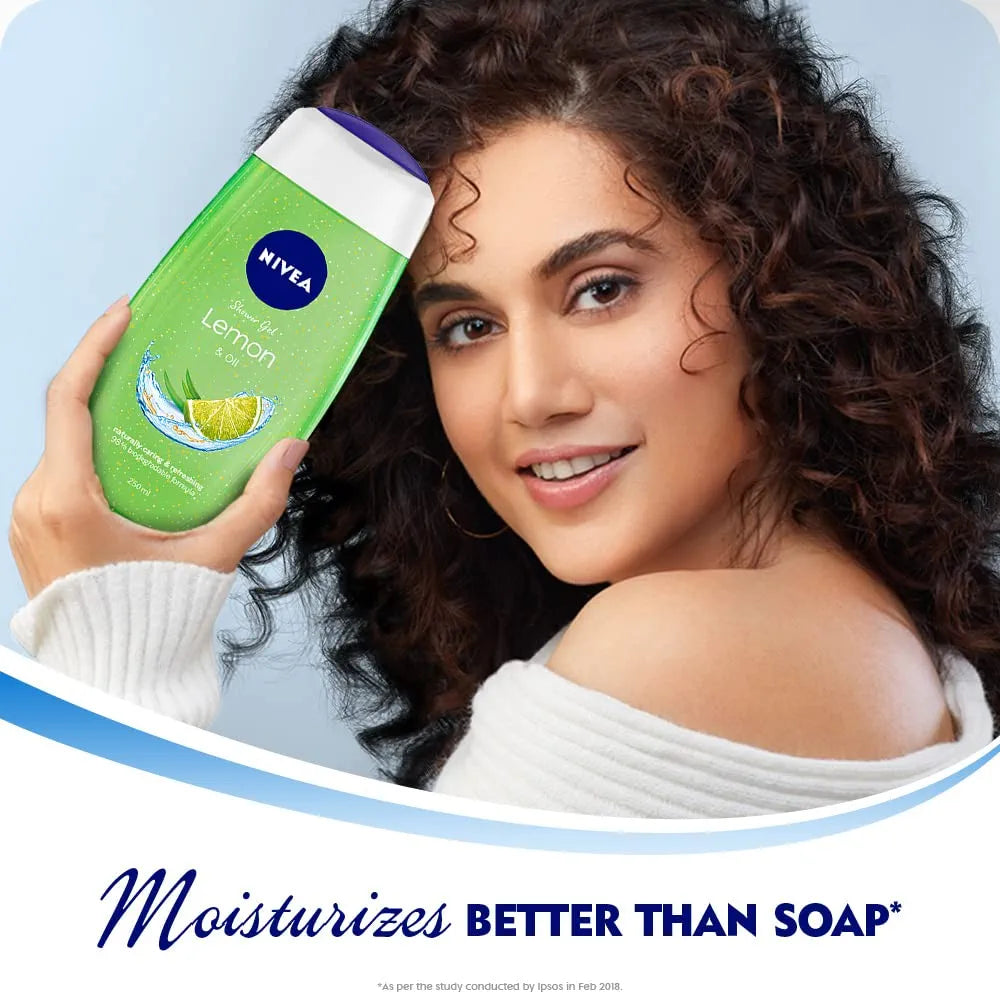 Nivea Bath Care Lemon and Oil Shower Gel, 250ml