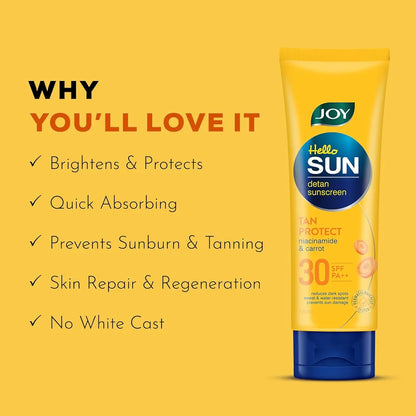 Joy Hello Sun Detan SPF 30 PA++ Sunscreen - 30ml