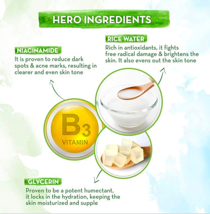 Mamaearth Rice Face wash With Rice Water & Niacinamide - (100ml)