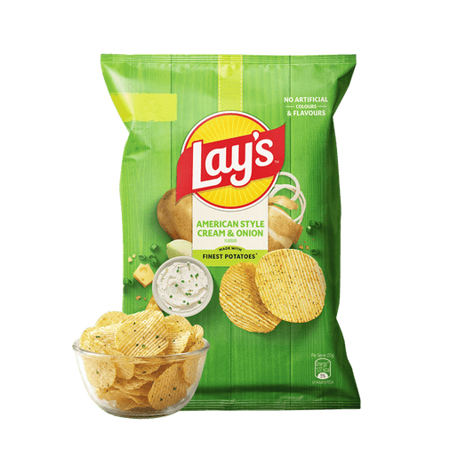 Lays American Style Cream & Onion Flavour - 52.9g