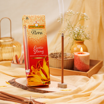 Mangaldeep Flora Bambooless Dhoop Sticks - 24 Sticks