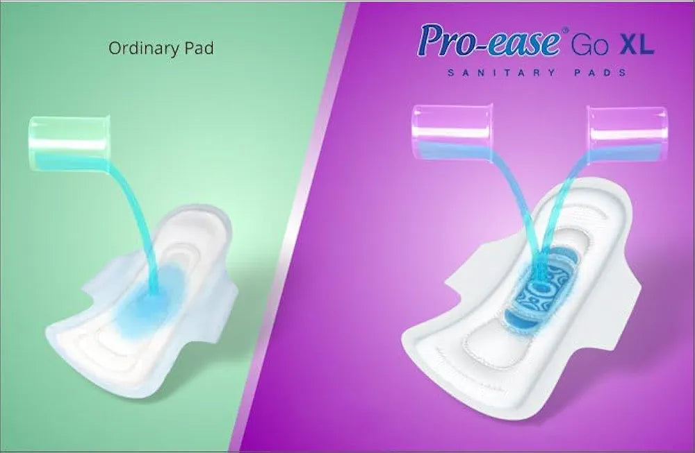 Pro-Ease Go Sanitary Pad XL, 15 Count