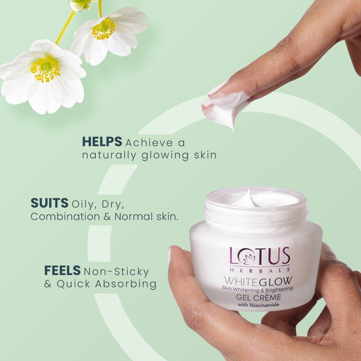 Lotus Herbals Whiteglow Skin Whitening & Brightening Gel Cream 40g