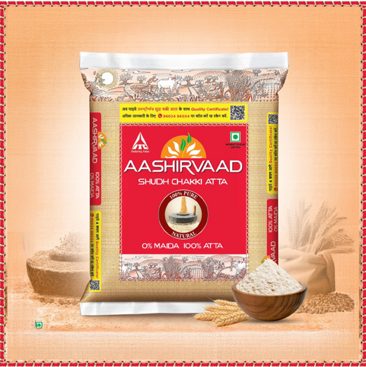 Aashirvaad Shudh Chakki Atta(100% Atta, 0% Maida) - 5kg