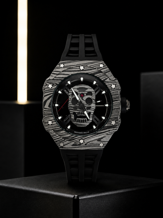 Richard Mille RM 052 Replica Watch – Skeleton Tourbillon, Skull Face, Black  Rubber Strap, AAAAA Quality