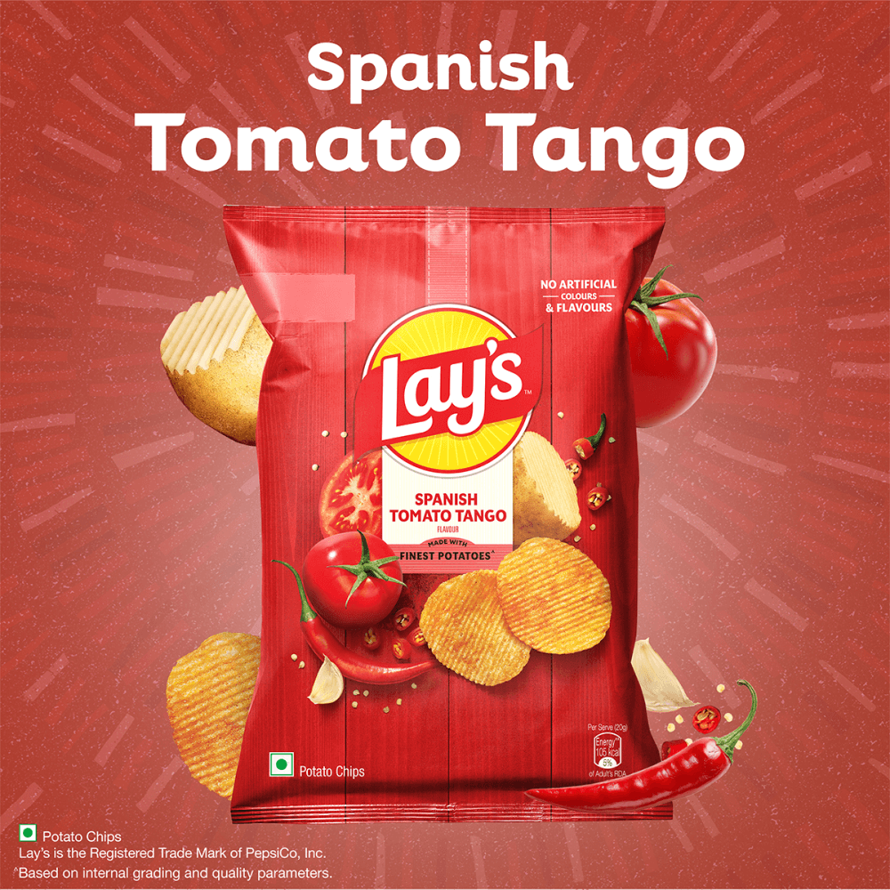 Lays Potato Chips, Spanish Tomato Tango Flavour 52.9g