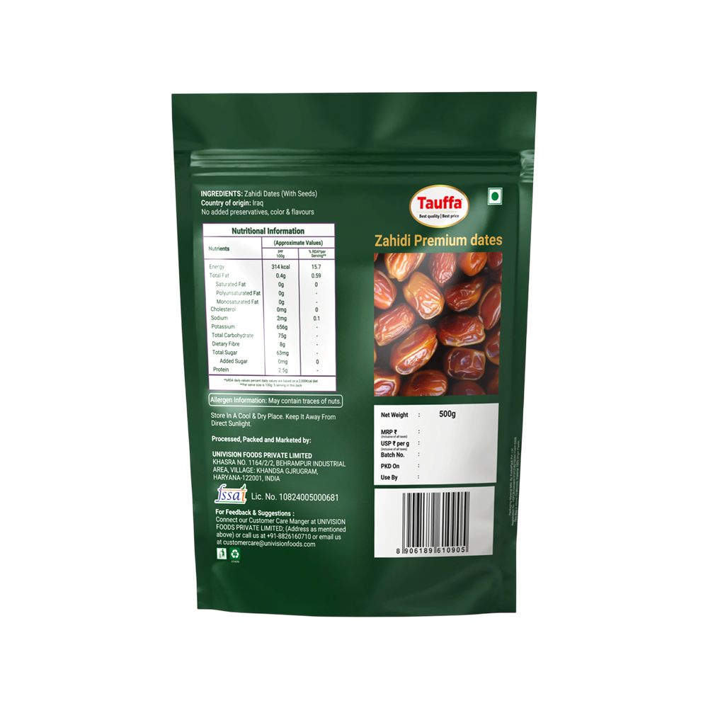 Tauffa Zahidi Premium Dates (Buy 1 Get 1 Free) - 1kg