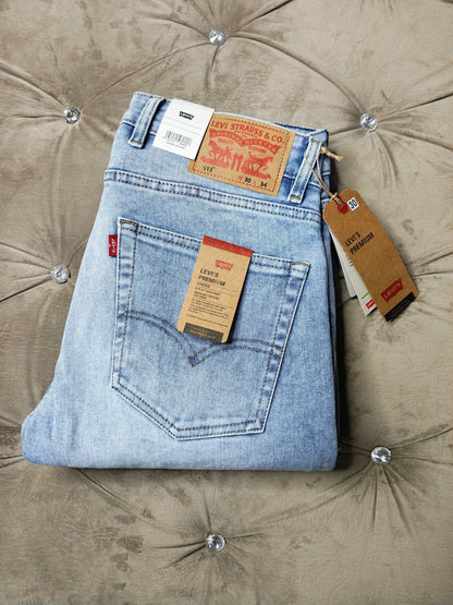Levis Mens 505 Mid Rise Straight Fit Cotton Stretch Blend Jeans