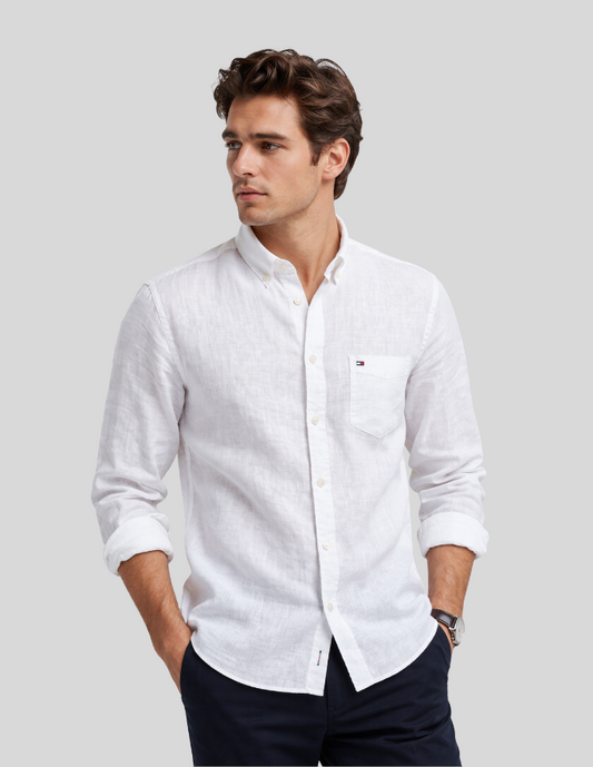 Tommy Hilfiger White Linen Shirt