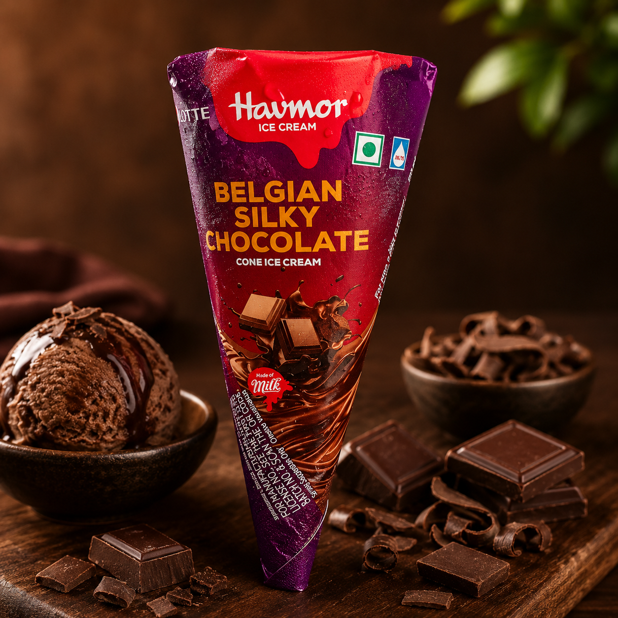 Havmor Belgian Silky Choclate Cone - 110ml