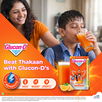 Glucon-D Orange Energy Drink Mix - 125g