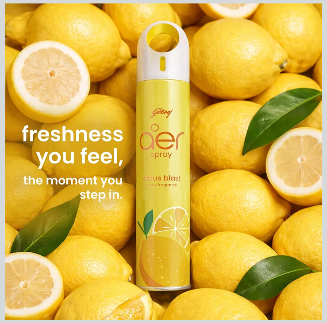 Godrej  Air Spray ! Room Freshner ! Long-lasting fragrance -200ml