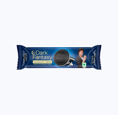 Dark Fantasy Sandwich Cream Venilla Flavoured Biscuits - 55.3g