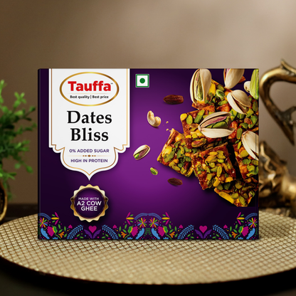 Tauffa Dates Bliss Indian Sweets (No Added Sugar) - 200g
