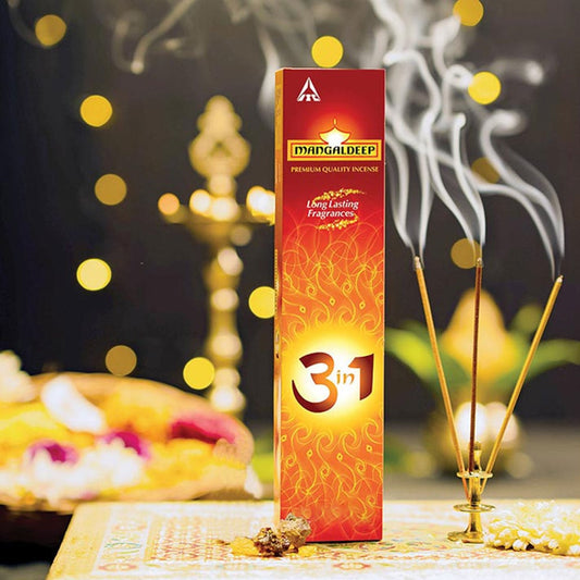 Mangaldeep Scent 3 in 1 Incense Sticks / Agarbatti - 14g