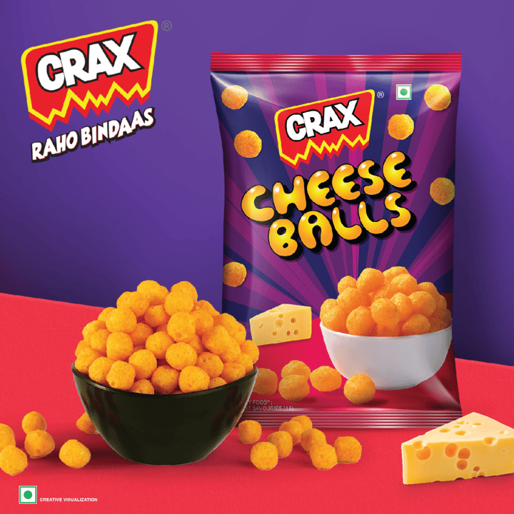 Crax Cheese Balls Puff - 107g