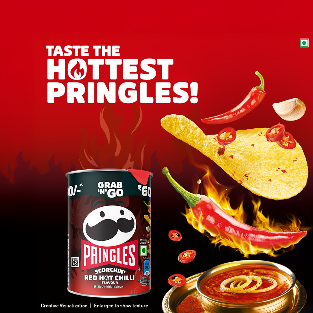 Pringles Scorchin’ Red Hot Chilli Potato Chips - 40g
