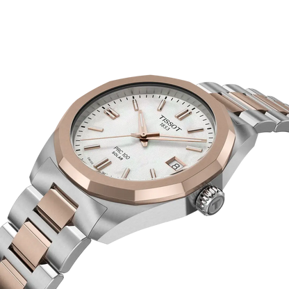 Tissot PRC 100 Solar 39mm Silver & Rose Gold