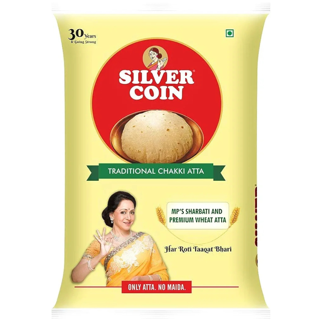 Silver Coin Traditional Chakki Atta -10kg
