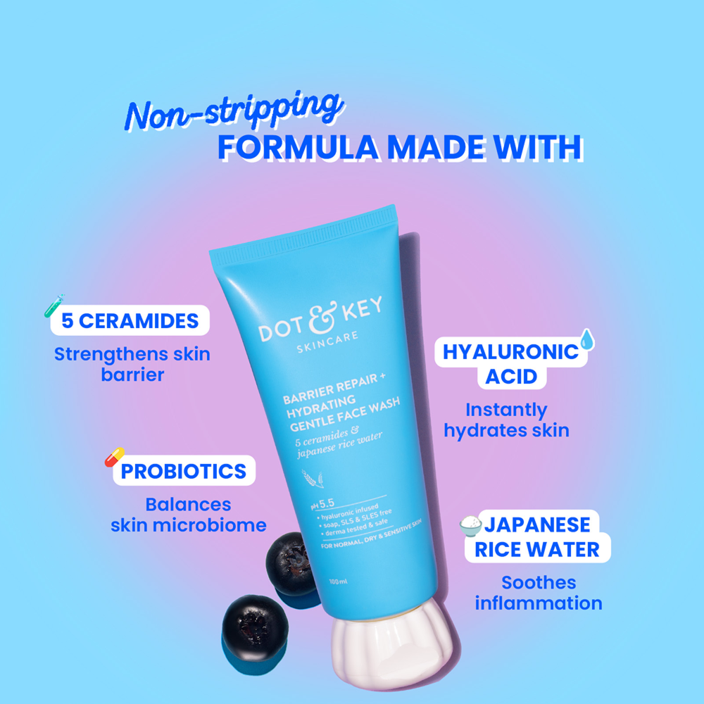 Dot & Key Barrier Repair + Hydrating Gentle Face Wash - 100ml