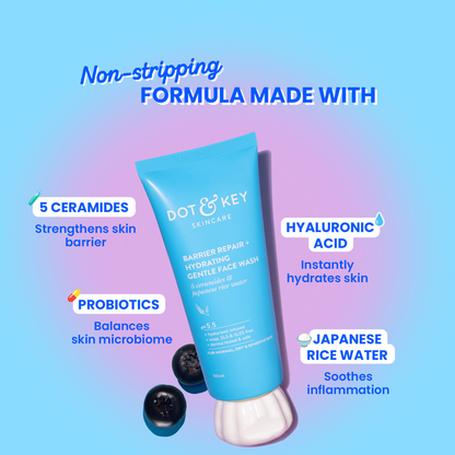 Dot & Key Barrier Repair + Hydrating Gentle Face Wash - 100ml