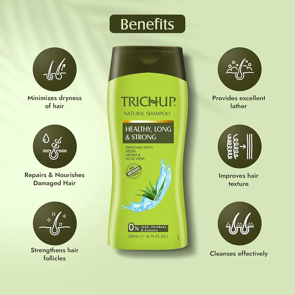 Trichup Natural Shampoo Healthy Long & Strong - 200ml