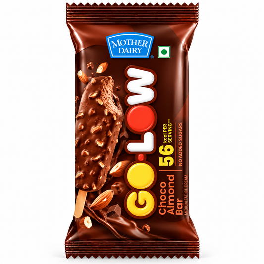 Mother Dairy Go- Low Choco Almond Medium Fat Ice Cream - 40ml