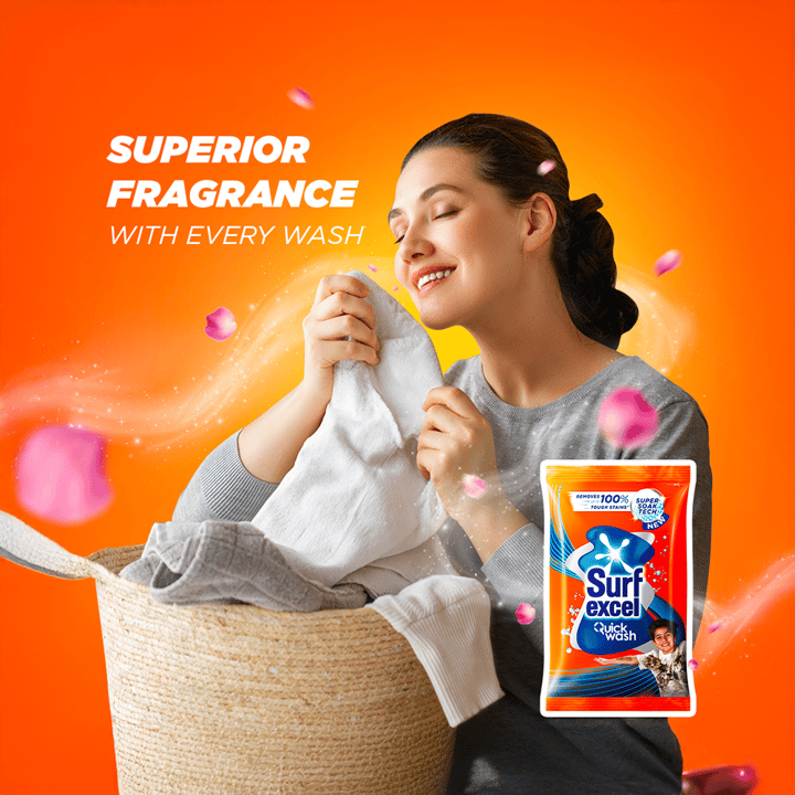 Surf Excel Quick Wash Detergent Powder - 500g