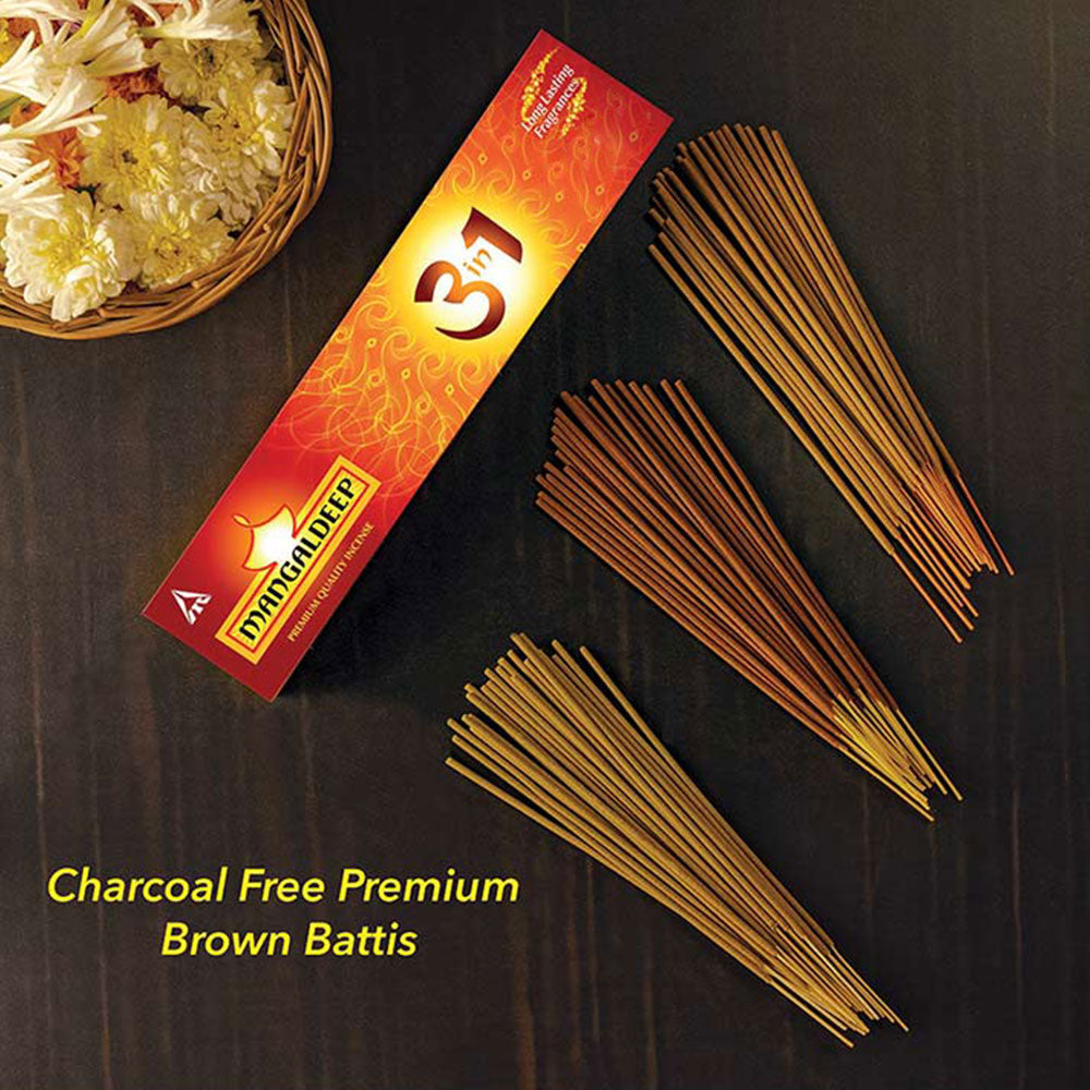 Mangaldeep Scent 3 in 1 Incense Sticks / Agarbatti - 14g