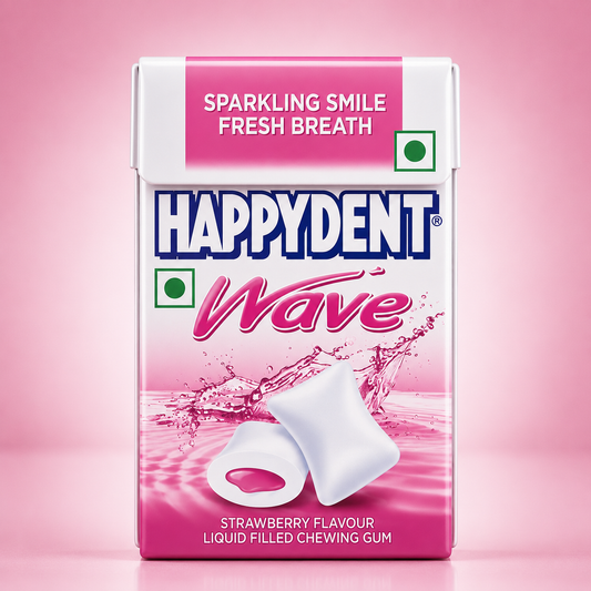 Happydent Wave Sugarfree Strawberry Flavour - 14.7g
