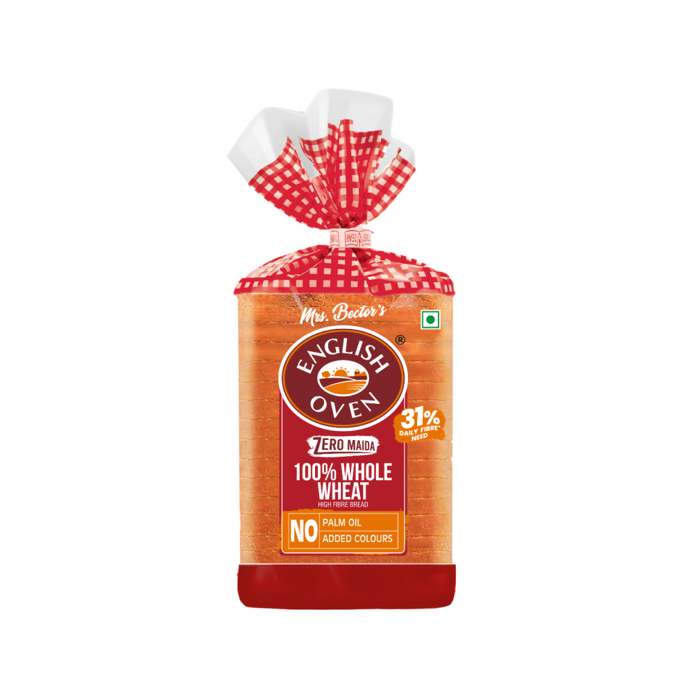 English Oven Zero Maida 100% Whole Wheat Bread - 400g