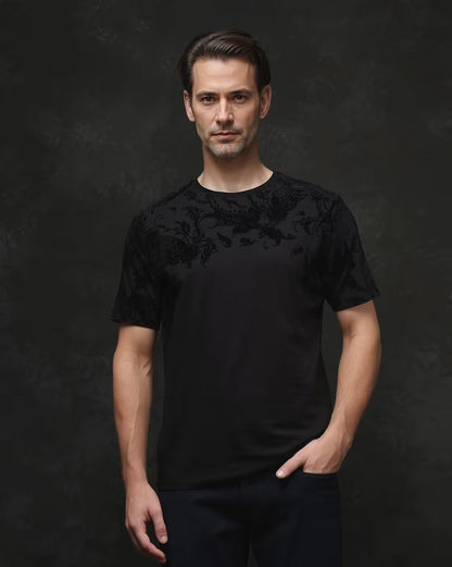 Rate Rabbit black
regular fit paisley print t shirt